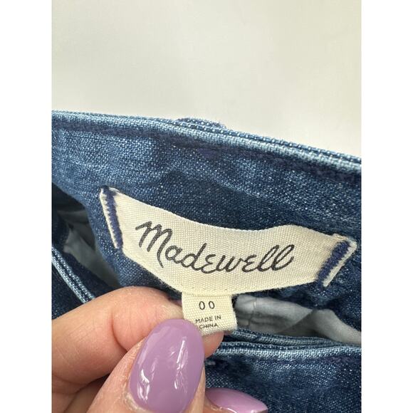 Madewell Double Pleated Wide-Leg Jeans in light wash Size 00 - Picture 5 of 6